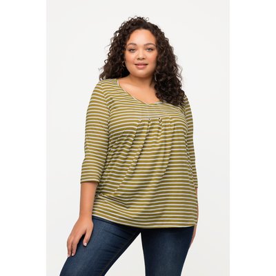 T-shirt à rayures, avec plis fantaisie ULLA POPKEN