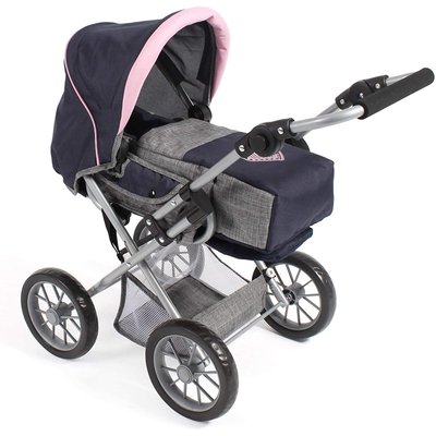Poussette combinée pour poupée LENI, bleu marine - gris BAYER CHIC 2000