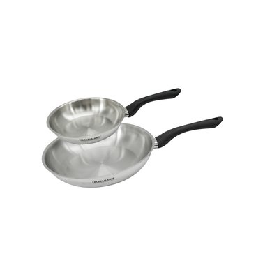 Set 2 poêles 20 et 28 cm en inox GENEVA FACKELMANN