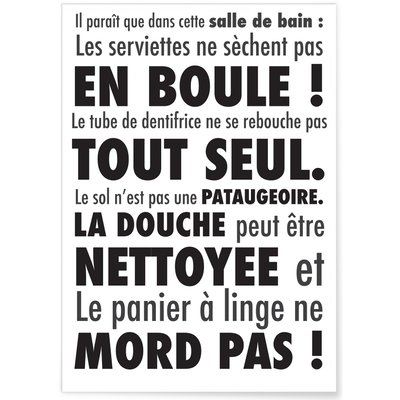 Affiche Il paraît que dans cette salle de bain.... L'AFFICHERIE