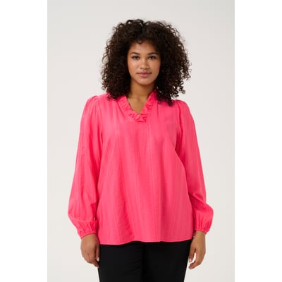 Blouse with long sleeve KAFFE CURVE
