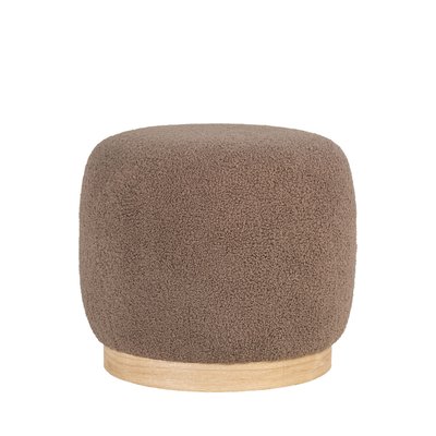 Pouf rond en tissu bouclette ø44,5cm - BELFORT HOUSE NORDIC