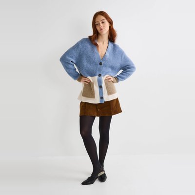 Cardigan long avec boutonnage classique, contient de l'alpaga. MONOPRIX
