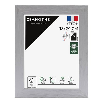 Cadre Photo 18x24 Cm Blanc Bois Reconstitué Fsc KARMA CEANOTHE