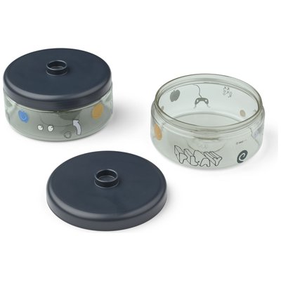 Lot de 2 boîtes alimentaires Dominique LIEWOOD