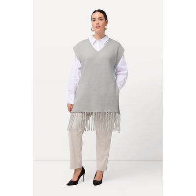 Pull sans manches oversized. Col en V et ULLA POPKEN