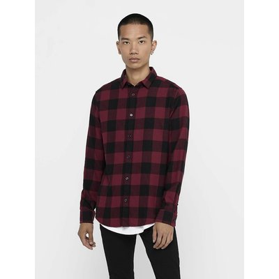 Chemise rouge et noir La Redoute
