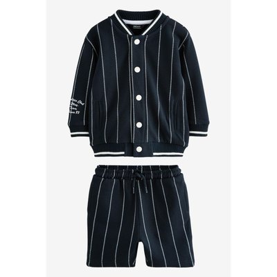 Veste letterman en jersey et short NEXT