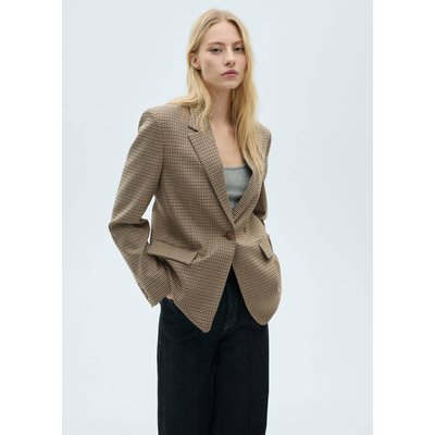 Blazer droit micro pied-de-poule MANGO