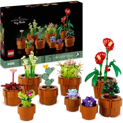 Icons - Les plantes miniatures, set sollection botanique avec fleurs artificielles LEGO