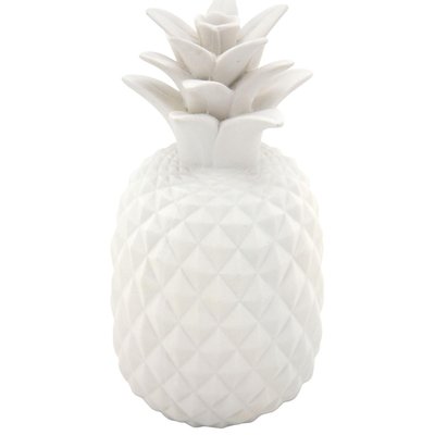 Ananas déco en résine blanche AUBRY GASPARD