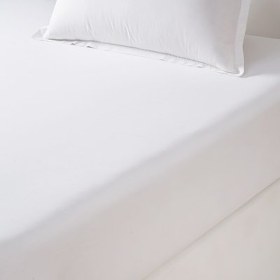 Drap housse en percale de coton rose, ALCOVE OLIVIER DESFORGES