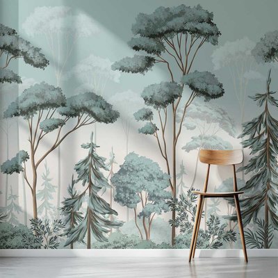 Papier peint forêt des fjords HEXOA