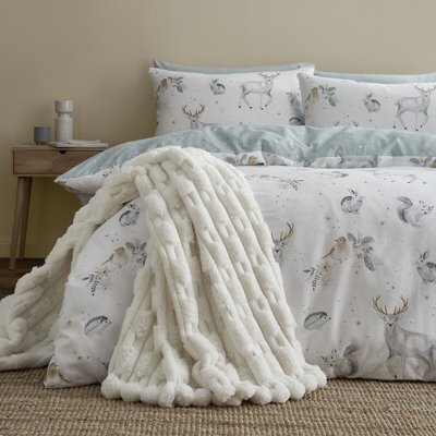 Carved Fur Blanket Throw BIANCA FINE LINENS