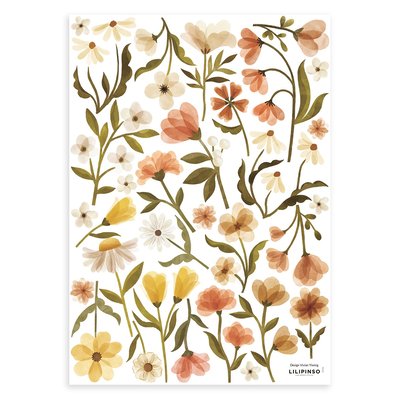Stickers muraux fleurs vintage FELIDAE LILIPINSO