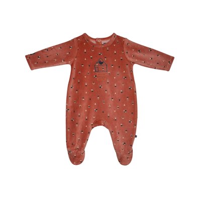 Dors bien nelvin velours rase pont dos bebe SUCRE D'ORGE