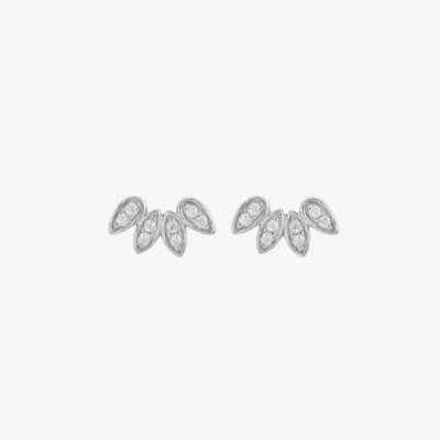 Puces d'oreilles pétales de zircon - argent 925 BALABOOSTE