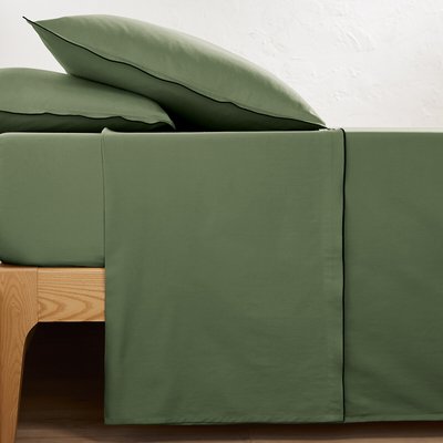 Drap plat satin de coton lavé, Victor uni LA REDOUTE INTERIEURS
