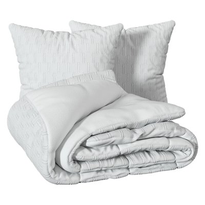 Housse couette + 2 taies Collection Jacquard geo EDEN