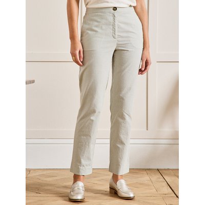 Pantalon cigarette seersucker rayé Julie CYRILLUS