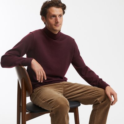 Pull col roulé mérinos, made in Europe LA REDOUTE COLLECTIONS