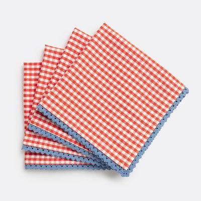 Lot de 4 serviettes de table coton/lin Trattoria LA REDOUTE INTERIEURS