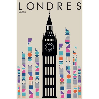 Tableau london big ben retro HEXOA