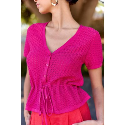 Top manches courtes col v uni MALLORY LA PETITE ETOILE