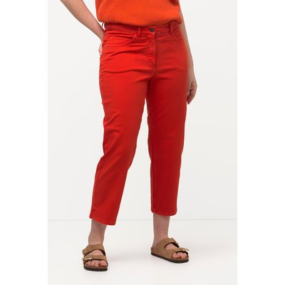 Jean 7/8 en coton bio. Bas de jambe fendu. ULLA POPKEN