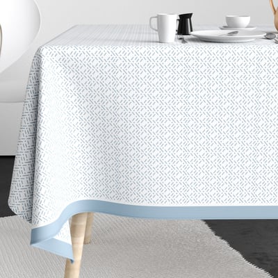 Nappe rectangulaire anti tache Coton Barba Glace EDEN