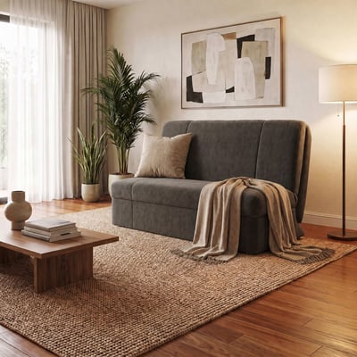 Rockford Velvet Double Sofabed with Pocket Foam Mattress ÉDITÉ