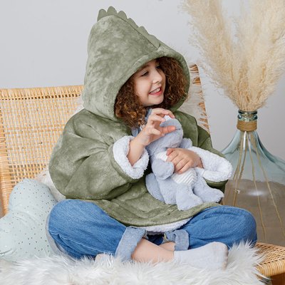 Plaid sweatshirt capuche DINOSAURE ATMOSPHERA