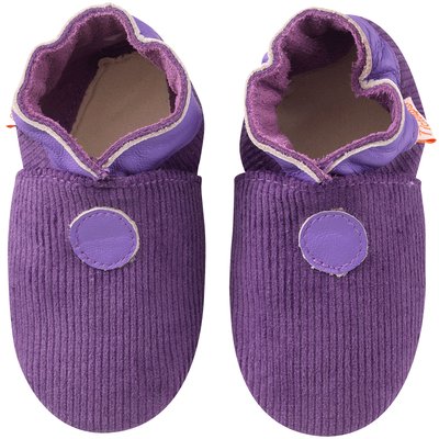 Chaussons bébé cuir souple velours TICHOUPS