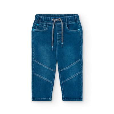 Jean en maille avec taille élastique et cordon de serrage BOBOLI