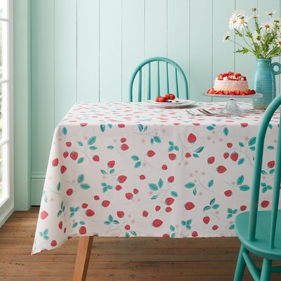 Strawberry Garden Cotton Tablecloth CATHERINE LANSFIELD