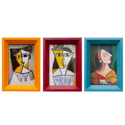Lot de 3 tableaux encadrés cubisme KARE DESIGN