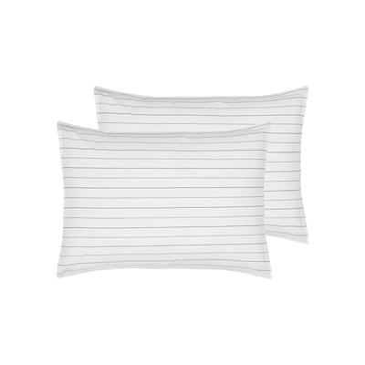 Lot de 2 taies d'oreillers en percale de coton TOLSTA SENSEI MAISON