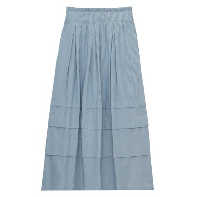 Jupe longue Héloïse en coton bleu INES DE LA FRESSANGE PARIS