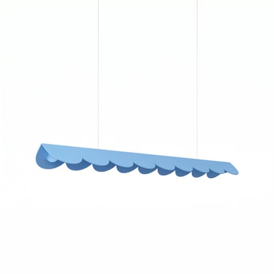 Suspension Aluminium Bleu LED 1 Biscuit EDEN