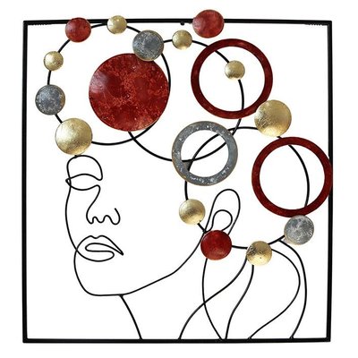 Décoration murale en métal visage encadré PIER IMPORT
