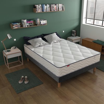 Set aus Matratze und Bettrahmen mit Lattenrost Sweety, gerollt + zur Selbstmontage MERINOS