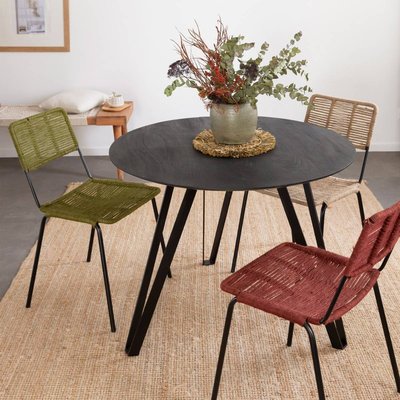 Table à manger en bois de manguier et métal  ROSIE MADE IN MEUBLES 