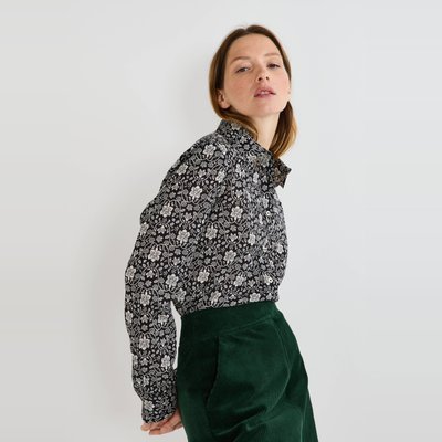 Chemise imprimée manches longues en coton BIO MONOPRIX