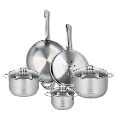 Batterie 2 poêles 28/32cm + 3 faitouts 16/20/24cm PROFI BRILLANT ELO