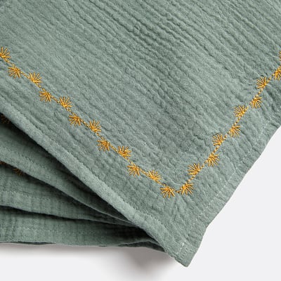 Servilletas de mesa de gasa de algodón bordadas, Kumla LA REDOUTE INTERIEURS