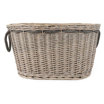 Handcrafted Oval Log Basket SO'HOME
