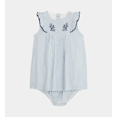 Ensemble Robe Et Bloomer Anola Ter Rayures Seersucker Coton Bio CADET ROUSSELLE