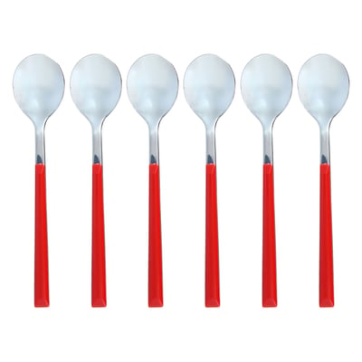 Lot de 6 cuillères à café en acier inoxydable, COLORAMA NOVASTYL