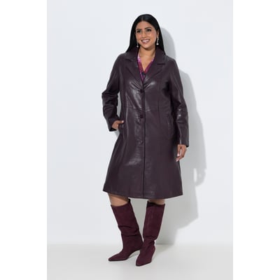 Manteau swing en cuir, coupe évasée ULLA POPKEN