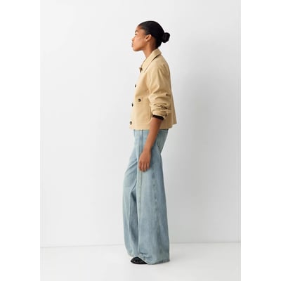 Jean wide leg coutures décoratives MANGO TEEN